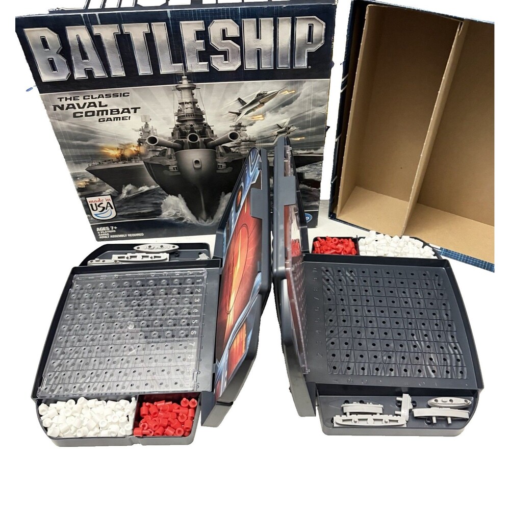 Vintage 1998 Battleship Naval Combat Board Game - 100% Complete Great Condition